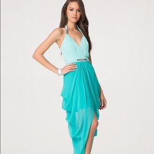 Halter Two Tone Tulip Dress